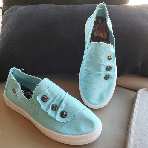 womens teal loafers